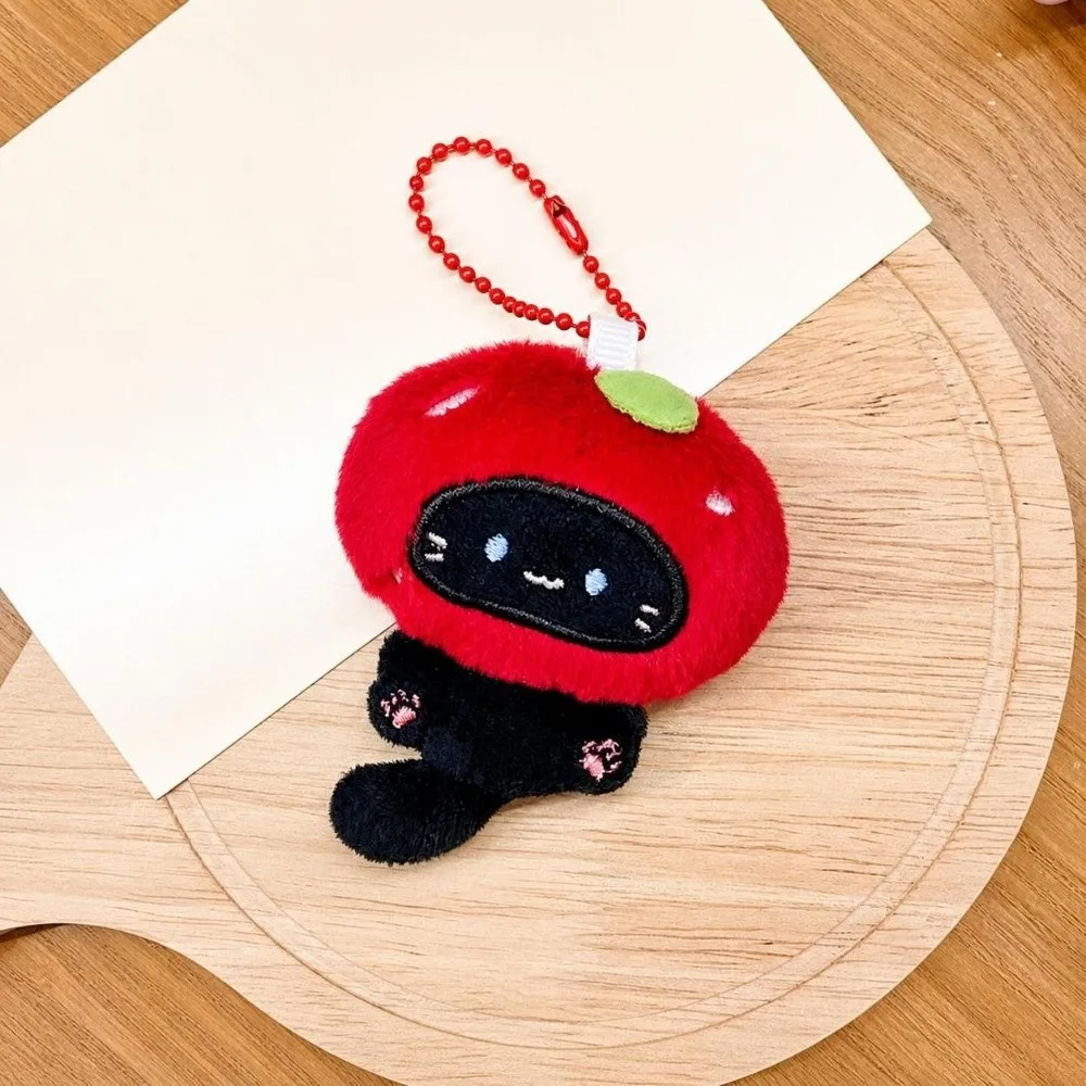 Vibrant Plush Cat Keychain Ornament - Cute Cartoon Kitten Bag Accessory Gift