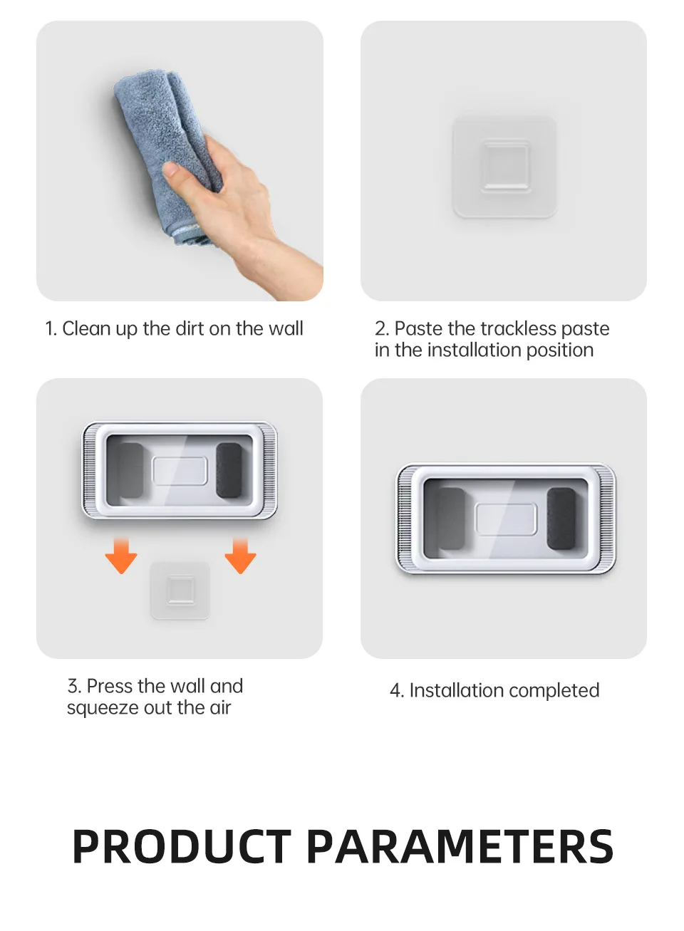 PZOZ Dusch-Telefonhalter an der Wand, Halterung, 6-Zoll-Drehung, Telefonhalter, wasserdichte Aufbewahrungsbox, Hülle für Handyhalter – Detail 13