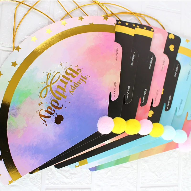 Party Hat Birthday Crown 5PCS Paper Cone Birthday Hats for Party Decorations