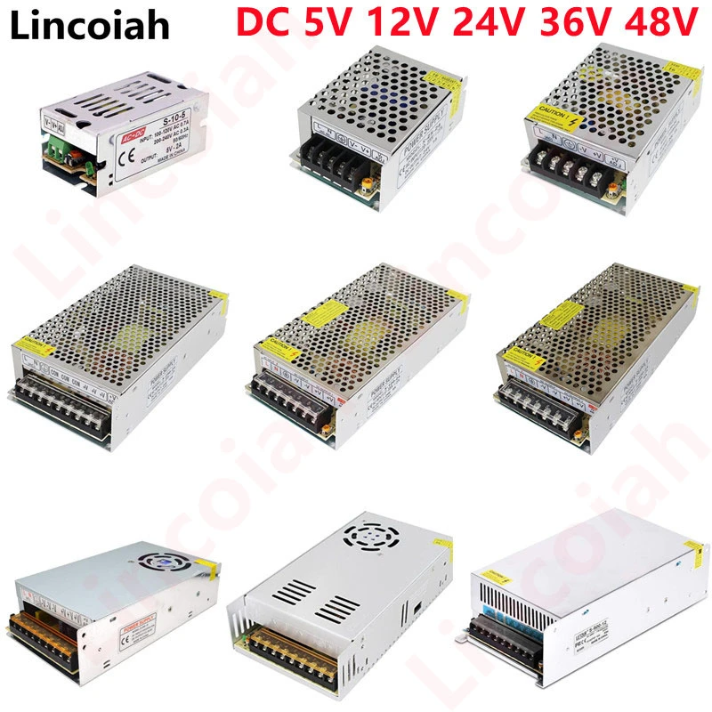 Labornetzteil 360W – DC 5V/12V/24V/36V/48V Wählbar, Schaltnetzteil Mit Überlast- & Überspannungsschutz, Für 3D-Drucker & LED-Beleuchtung