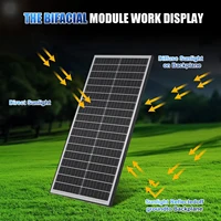 Panneaux solaires RVPOZWER 400W/200W/100W 12V double face monocristallins à haute efficacité 25,5% avec cellules 18BB pour toiture résidentielle 2