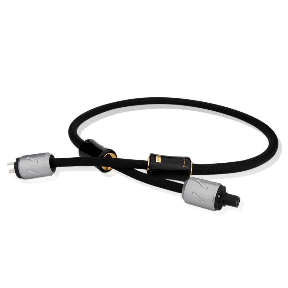 Monosaudio Eclipse Reference Series 6N AC-Schuko-Stromkabel aus reinem Silber, Netzkabel mit rhodiniertem EU/US/AU-Netzstecker – Detail 12