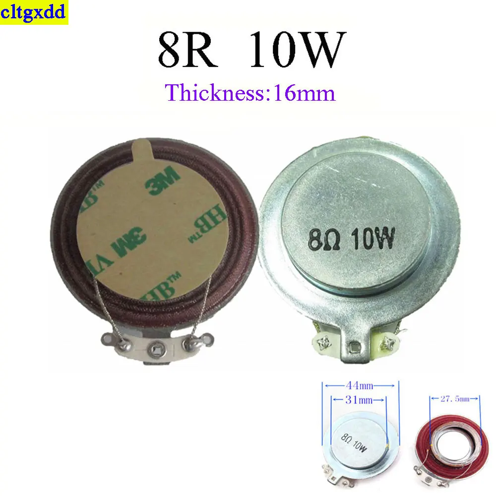 

Cltgxdd 1pcs44MM resonant speaker 8Ohm 10W portable audio vibration mini speaker for home theater DIY modified speaker