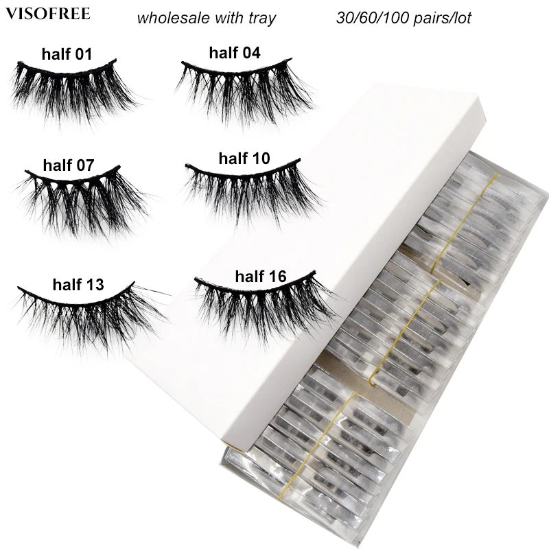 visofree-30-60-100-pairs-half-mink-lashes-cruelty-free-mink-eyelashes-make-up-natural-long-false-eyelashes-wispy-wholesale-lash