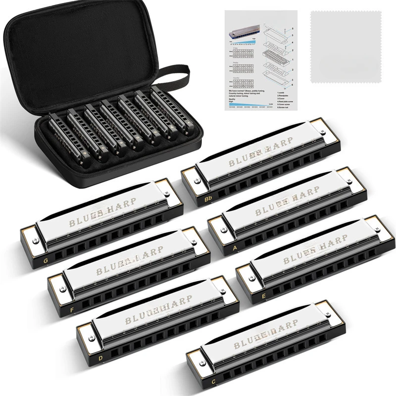 10-Hole harmonica seven-tuning scale optional manufacturer to play the introductory harmonica