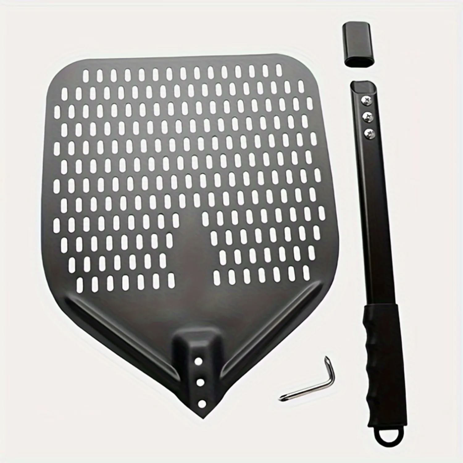 1pc Aluminum Pizza Peel Pizza Spatula Paddle Creative Scraper Paddle Metal Peel With Handle Super Access
