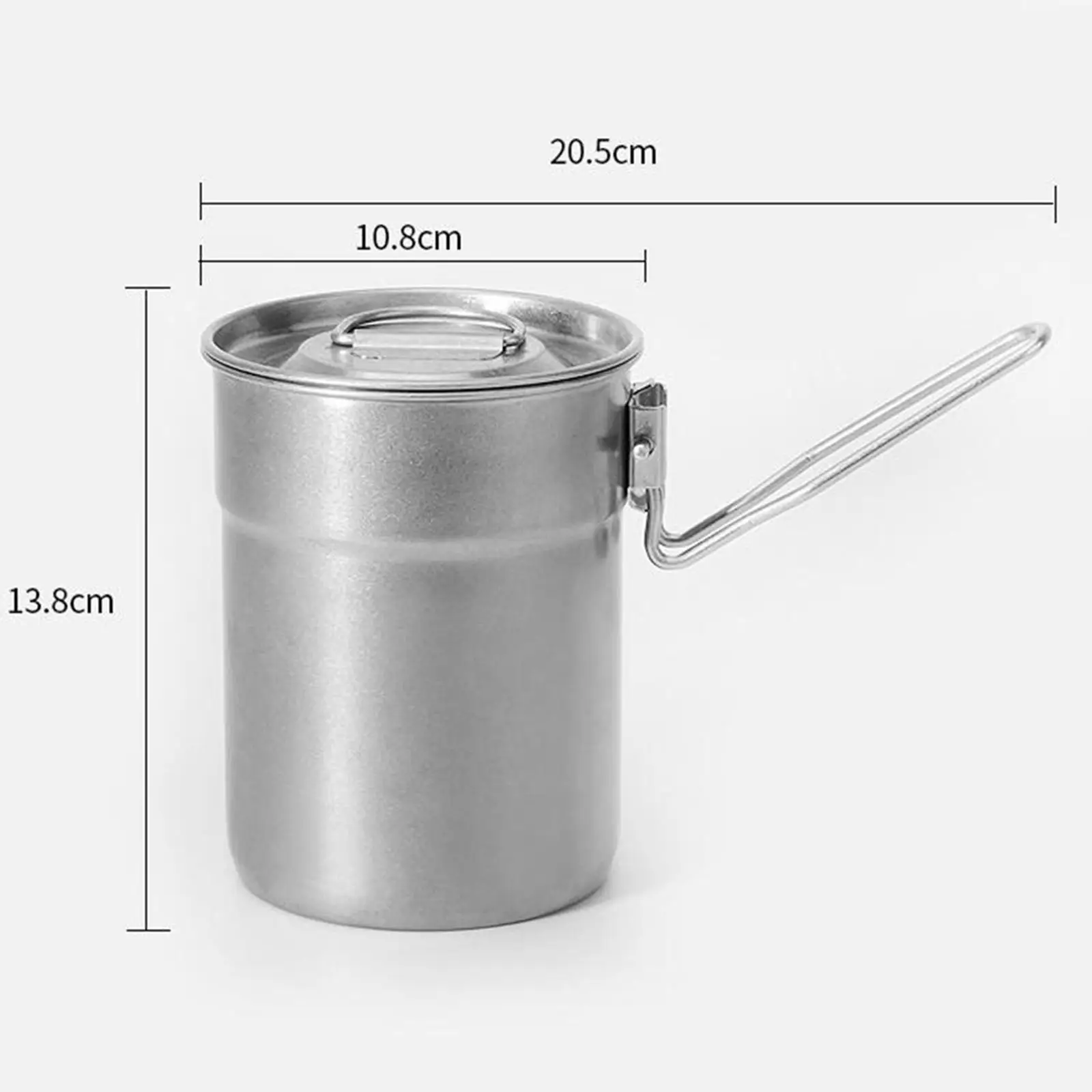 Stainless Steel Tea Cup 1L with Cover Cookware Multifunctional Camping Pot for Hiking Home Barbecue Outdoor or Indoor Restaurant