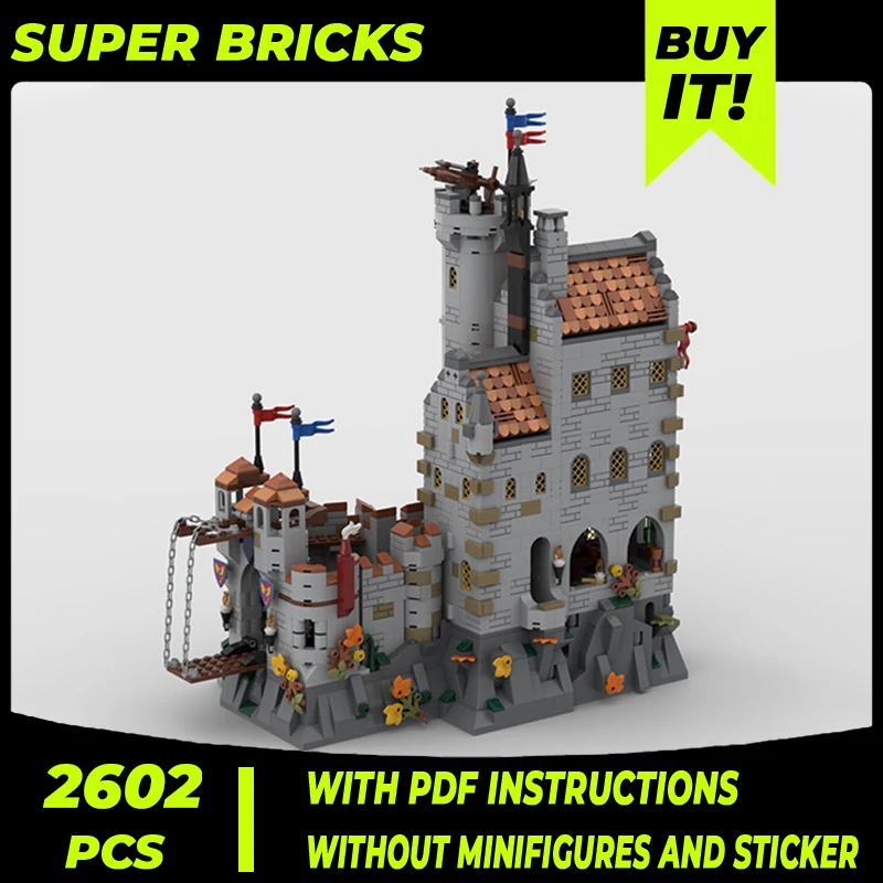 

Medieval Fortress Model Moc Building Bricks Dragon Slayers' Castle Technology Modular Blocks Gift Christmas Toy DIY Set Assembly