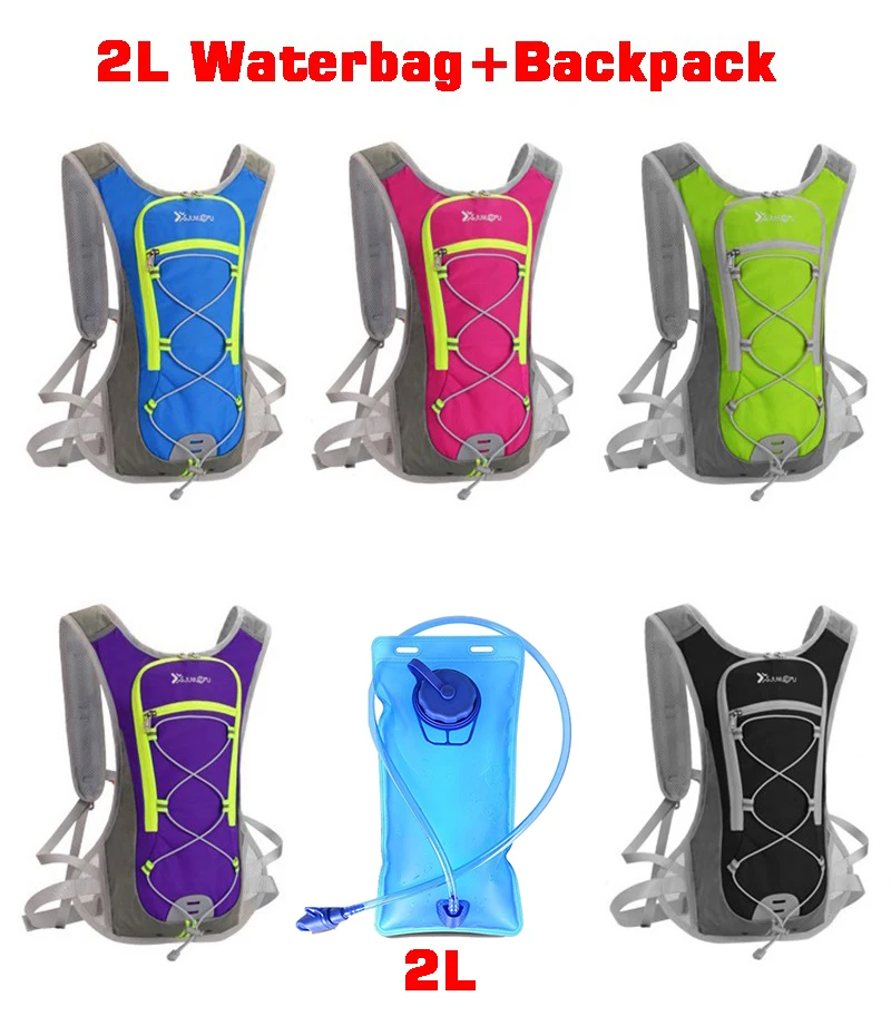 

Environmental Cycling Water Bag Knapsack Kit Travel Sport Water Bladder Packsack 2L Hydration Backpack Running Waterbag Rucksack
