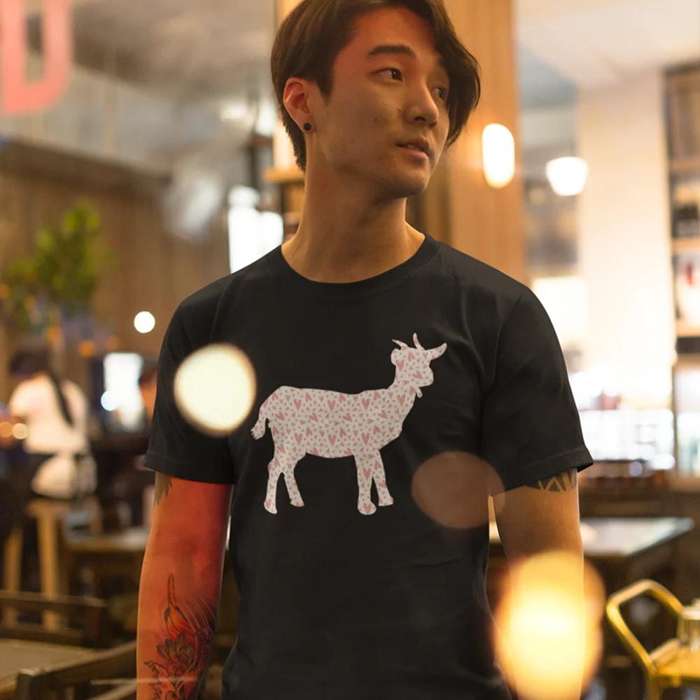 

Goat T-Shirt Streetwear Casual Cotton T Shirt Graphic Short-Sleeve Tshirt Mens 5xl