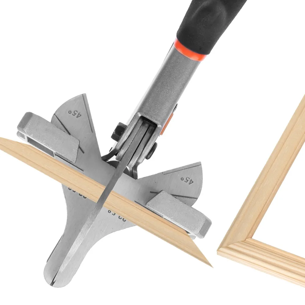 240mm/ 9.45in 길이 트렁킹 멀티 앵글 가위 고탄소강 22.5-45도 조절 가능한 마이터 가위 앵글 커터