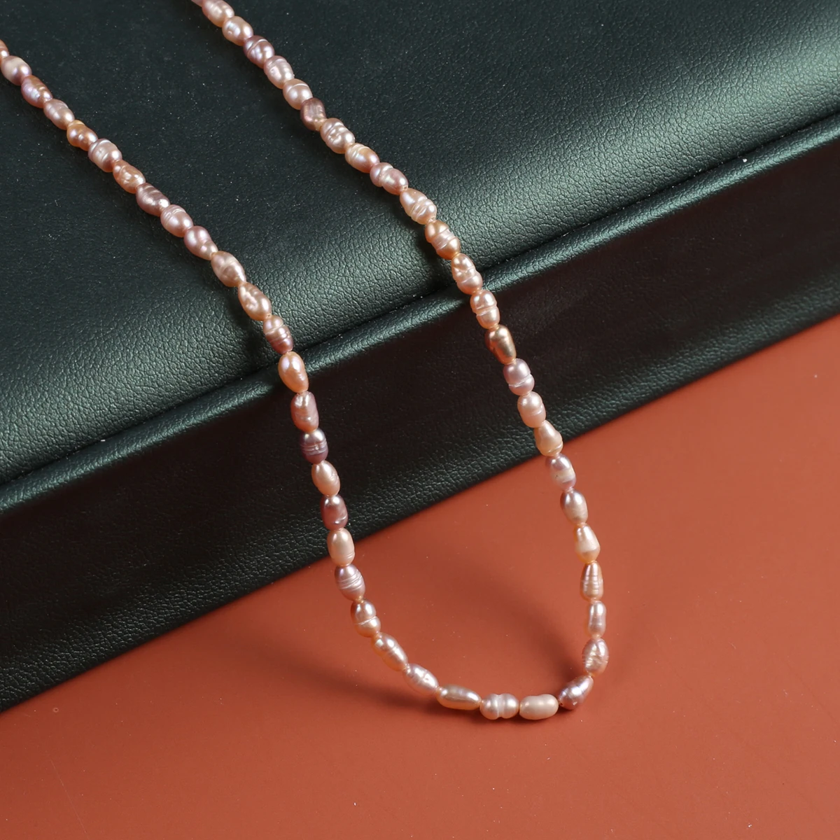 Rice Shaped 100% Natural Freshwater Pearl 3-3.5mm White Orange Purple Pearl Jewelry Making DIY Necklace Bracelet Accessory Gift