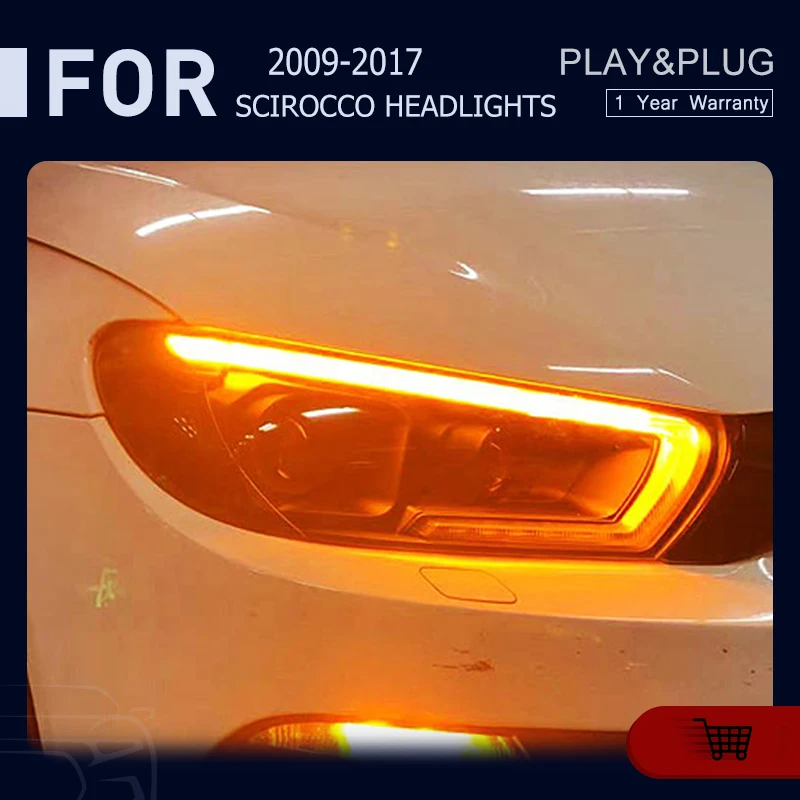 AccessoriesFrontHeadlightForVWSciroccoRLED20092017HeadLamp