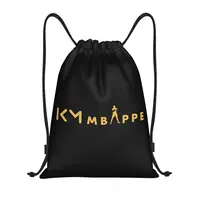 Custom KM Soccer Mbappes Drawstring Bag for Shopping Yoga Backpacks Men Women Football Sports Gym Sackpack 1