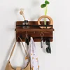 1pc Mail & Keys Holder Rack Wall/Door Hanger Wood Shelf Storage Sundries Coat Hat Organizer Retro Decor Entryway Kitchen Garage 5