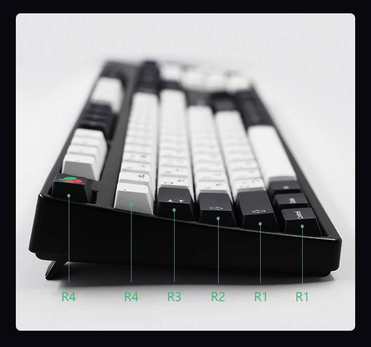 Teclas Gmk Preto Branco Russo Coreano Keycaps Cereja Perfil Pbt Tintura Sublimação Teclado Mecânico para mx Switch 137 - Imagem 3