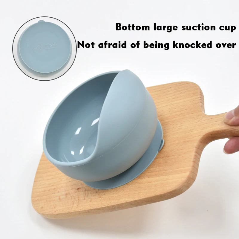 Children's Silicone Suction Bowl Feeding Tableware Infant Non-Slip Learn To Eatting Tableware Complementary Food Training Tool 5