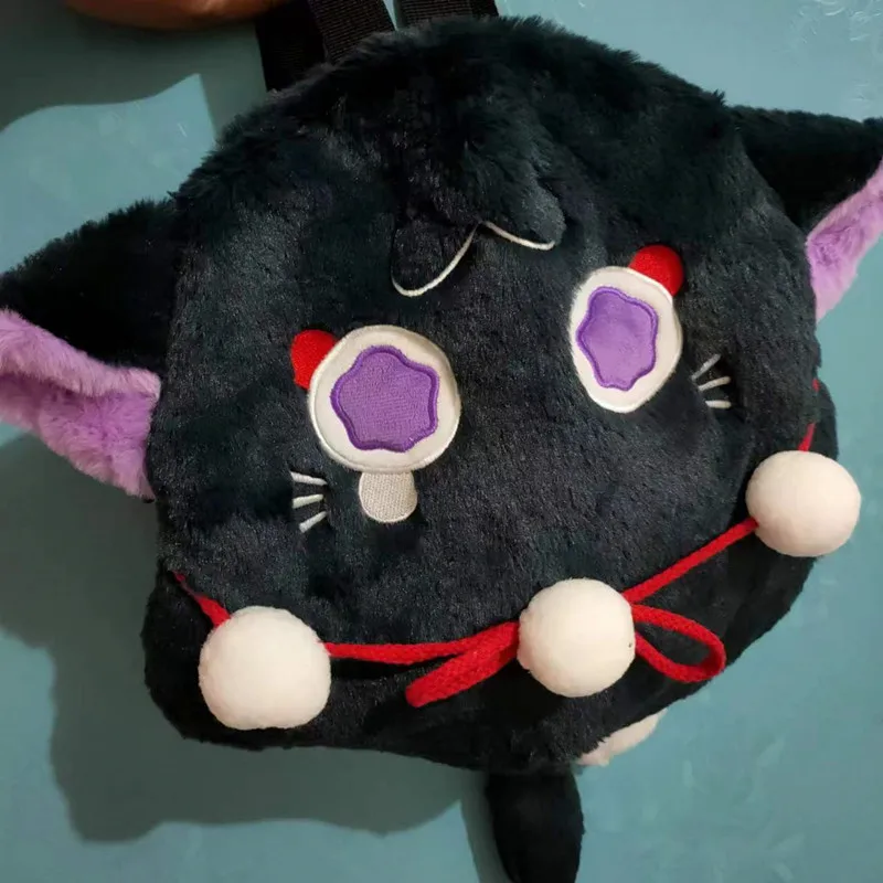 Game Genshin Impact Scaramouche Wanderer Cosplay Cat Cute Backpack Stuffed Plush Doll Shoulders Bag Girl Messenger Bag Xmas Gift