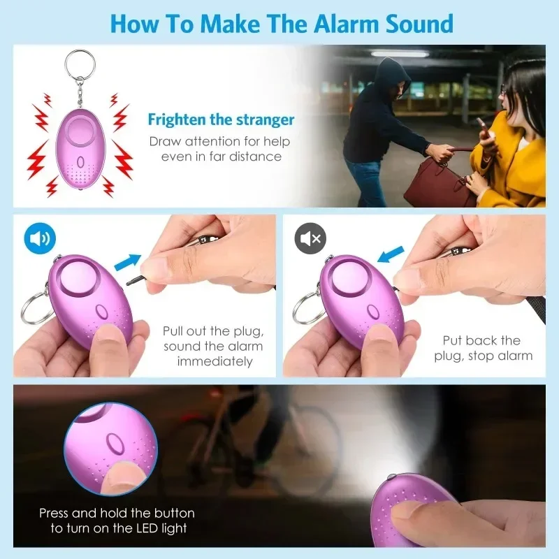 Women's Self-Defense Keychain - Safety Alarm, LED Light & Emergency Whistle | Security Essentials