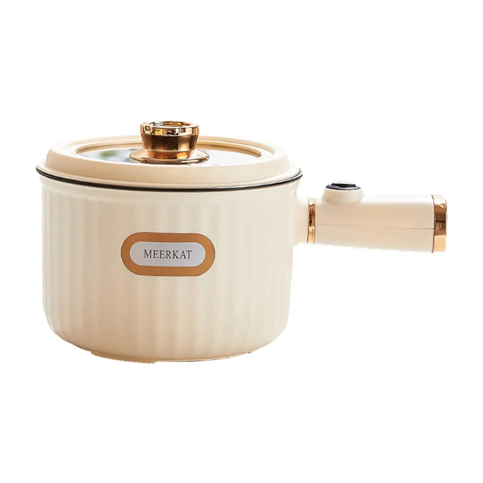 Mini Hot Pot Nonstick Electric Cooker Dry Protection Multifunctional 1.6L Electric Skillet for Soup Cooking Ramen Steak Dumpling 5