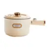 Mini Hot Pot Nonstick Electric Cooker Dry Protection Multifunctional 1.6L Electric Skillet for Soup Cooking Ramen Steak Dumpling 5