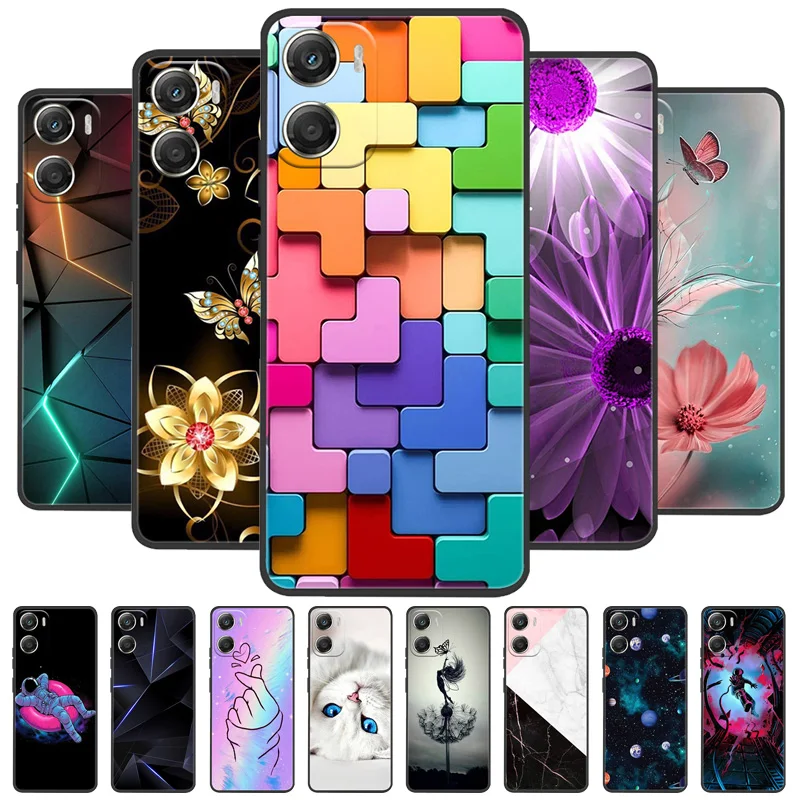 Cute Cat and Butterfly Printed Soft Phone Case - Stylish Back Cover Design