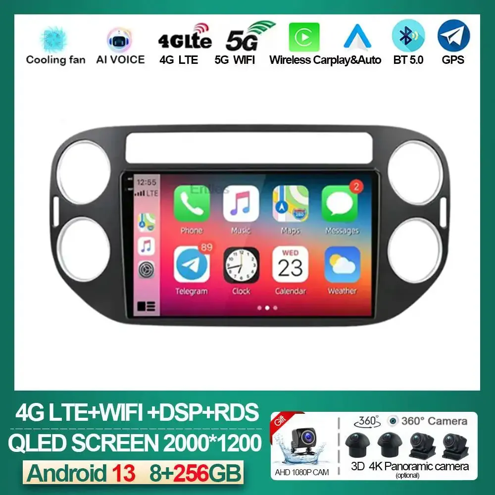

Android 13 Auto Carplay Car Radio Multimedia Player for VW Volkswagen Tiguan 2006 - 2016 2 din Autoradio Stereo GPS NO DVD
