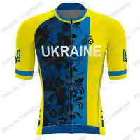 2022 Ukraine National Team Cycling Jersey Set Summer Cycling Clothing Men Road Bike Shirts Suit Bicycle Bib Shorts MTB Maillot 2