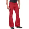 2024 New Fashion Men's Retro Flare Pants, Solid Color Mid-Rise Trousers Casual Classic 70s Bell Bottom 4
