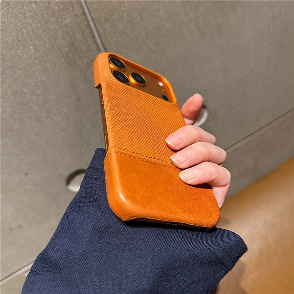 Premium PU Leather Nylon Fabric Case - Frameless Breathable Non-slip Shockproof Cover