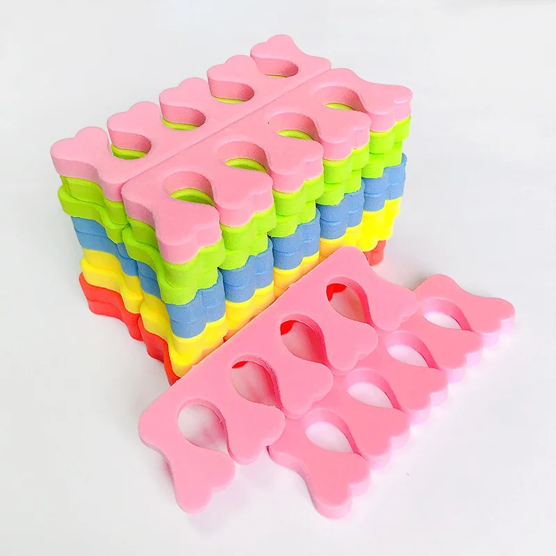 100pcs Pink Sponge Nail Art Tools-Finger & Toe Separators for Manicure & Pedicure Foot Care-Bulk