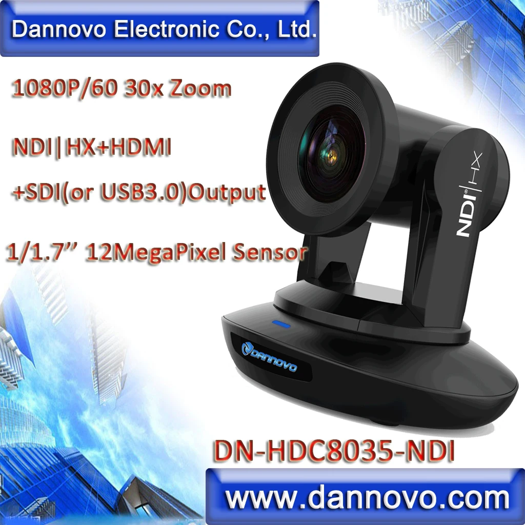 

DANNOVO NDI 12MP 1080P 30xZoom PTZ Video Camera for Live Streaming,Medical,TriCaster, Wirecast, Vmix, OBS, Xplit(DN-HDC8035-NDI)