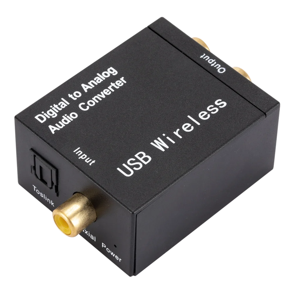 Digital to Analog Audio Converter Optical Fiber Coaxial Signal to Analog DAC With Bluetooth 2*RCA Amplifier Decoder
