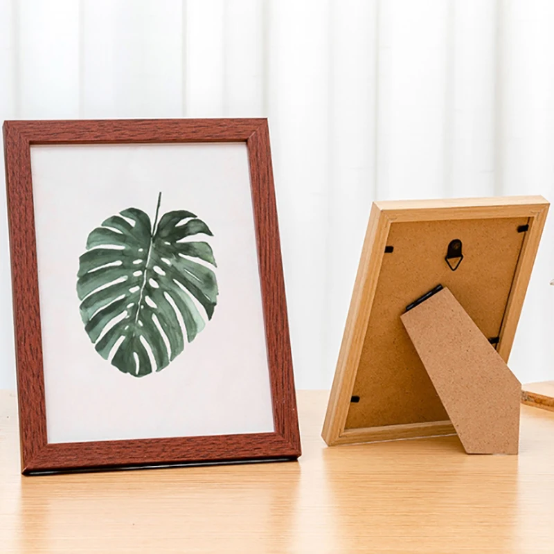 Small Wood Photo Frame For Wall Hanging 9X13 10x15cm Stand For Pictures Decor Commemorative Gift photo frame,wood canvas frame,wood photo frame,wood frame,wood picture frame