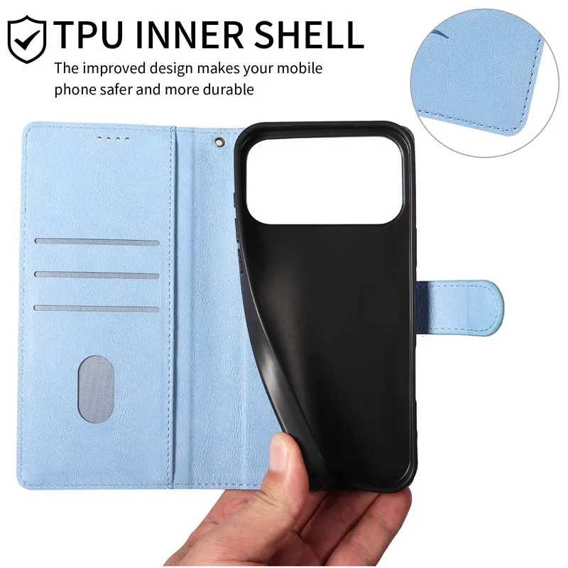 Elegant Leather Wallet Flip Phone Case with Card Holder