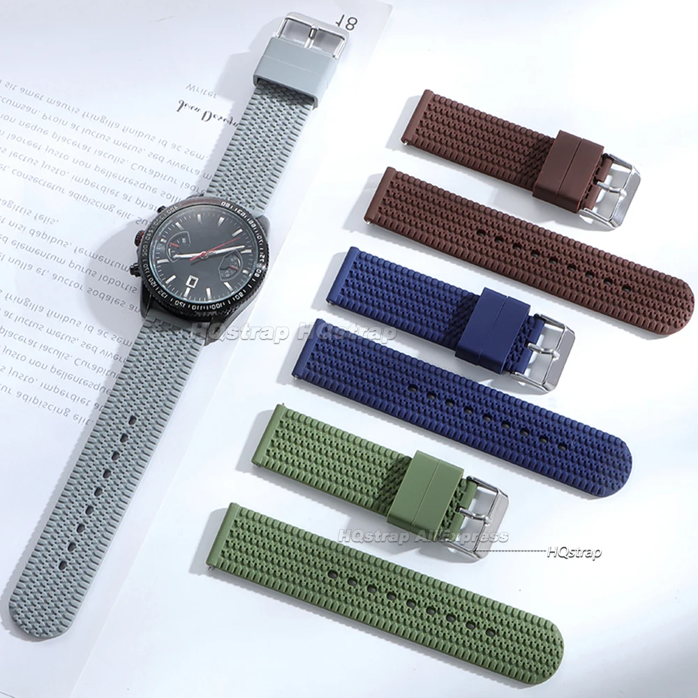 Universal Soft Silicone Watch Strap - Quick Release Replacement Band