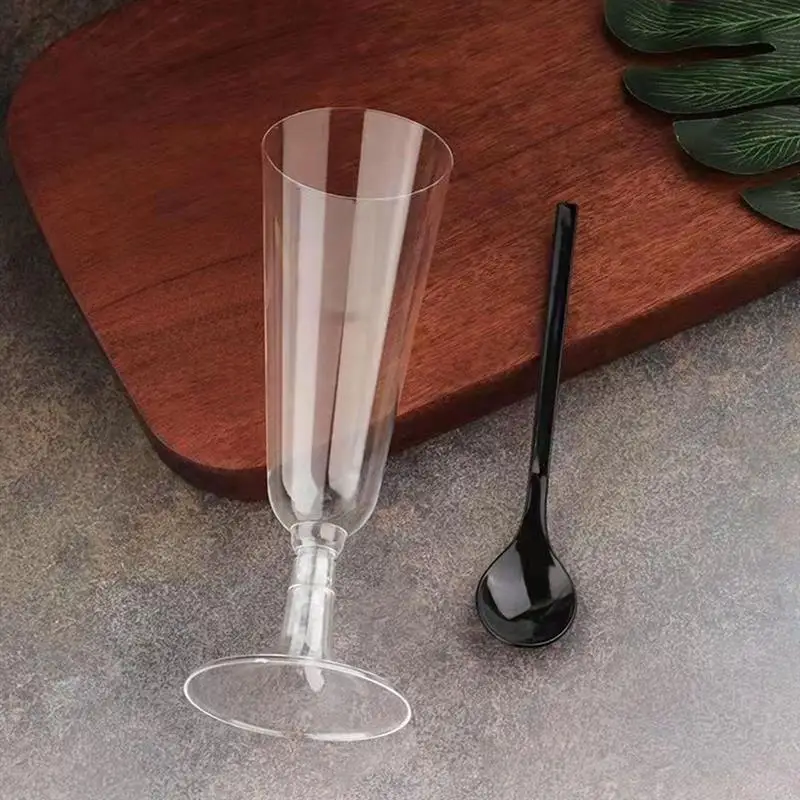 40pcs 150ml Disposable Cocktail Goblets Martini Glasses Unbreakable Plastic Drinks Wine Flutes Party Bar Cups