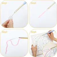 DIY Punch Needle Embroidery Kit with Frame 25x25cm Landscape Pattern for Beginner Cross Stitch Set Hoop Handmade Sewing Art Craf 4