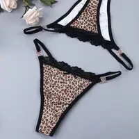 ChimLingeries léopard T-BACK loi taille nœud G-String string sous-vêtements coréens femmes culottes slips 3