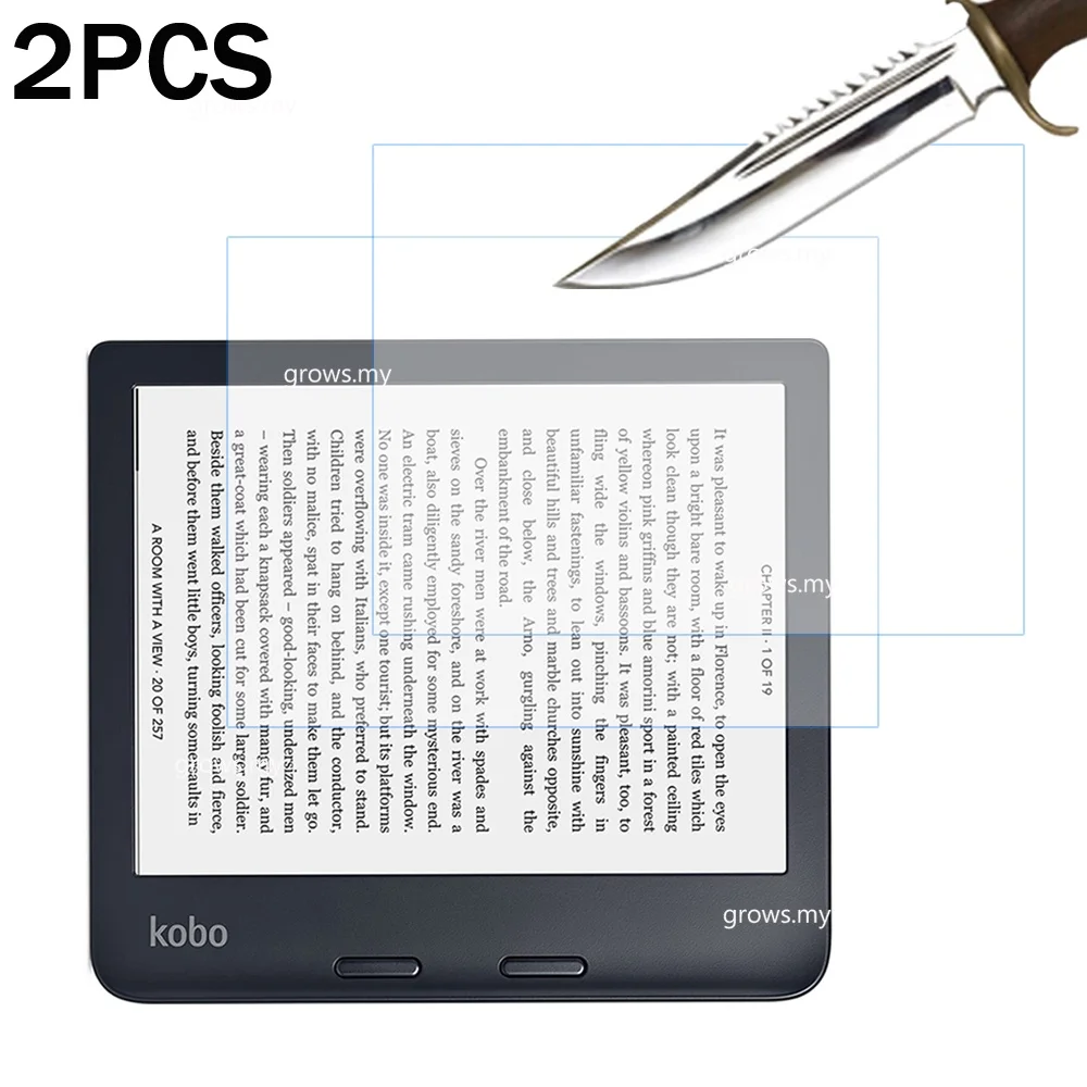 

2PCS Anti Scratch Tempered Glass for Kobo libra 2 7'' HD screen protective film