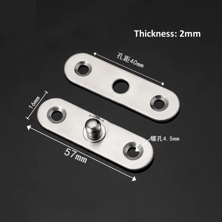Door Hinges 360degree Rotating Shaft Door Pivot Tone Rotary Thickened Stainless Steel Wood Doors Hinges Location Shaft Hidden Home Furniture
