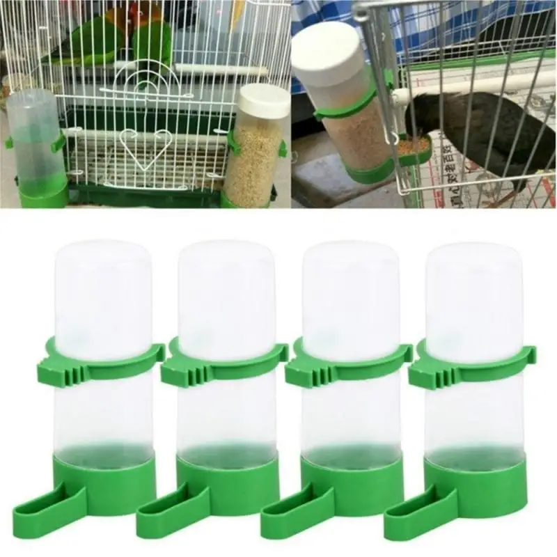 Bird Water Drinker Automatic Drinking Fountain Pet Parrot Cage Bottle Drinking Cup Bowls Dispenser