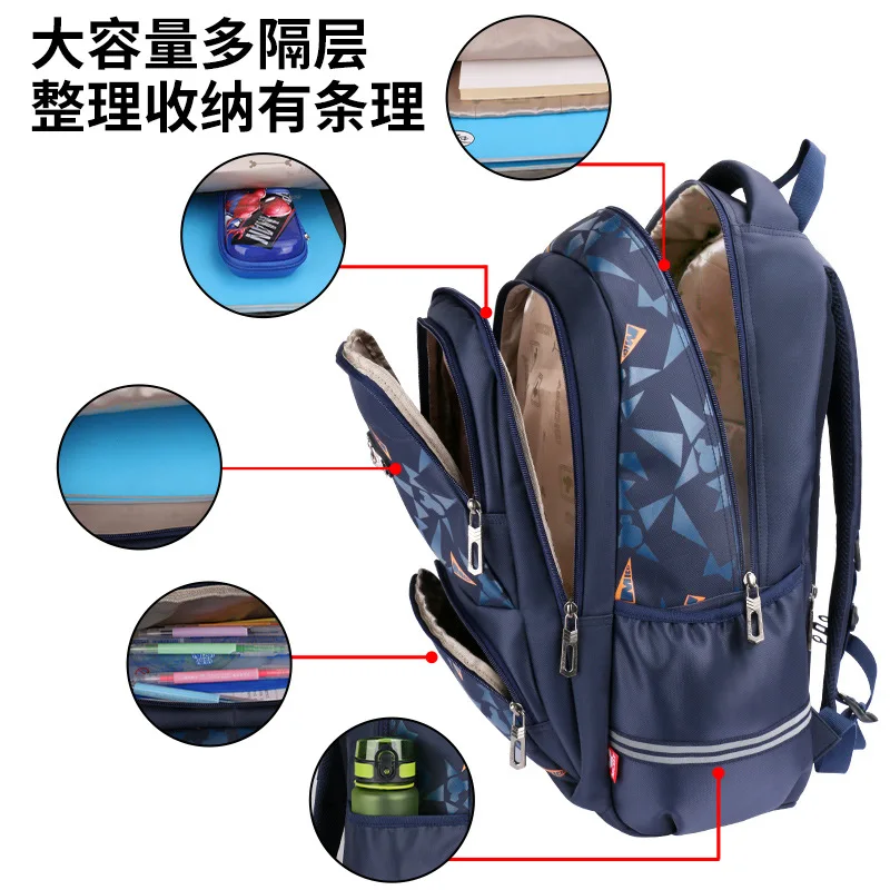 Disney Mickey School Bags For Boys Grade 3-Middle Primary Student Shoulder Orthopedic Backpack Large Capacity Kids Gifts Mochila