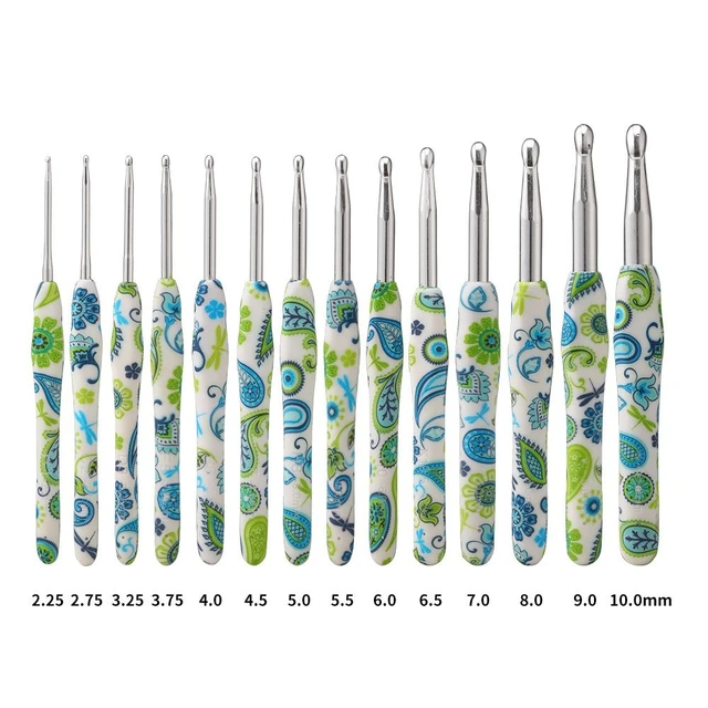 1PC Cute Crochet Hooks Soft Handle Ergonomic Grip Flower Crochet Needles  2.25-10MM Ergonomic Grip Knitting