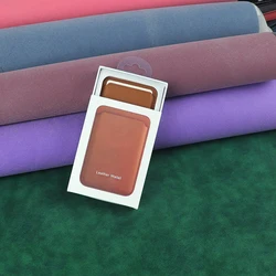 Leather Magnetic Wallet Card Holder Case - Sleek Phone Cover Accessory - With Box (Brown)