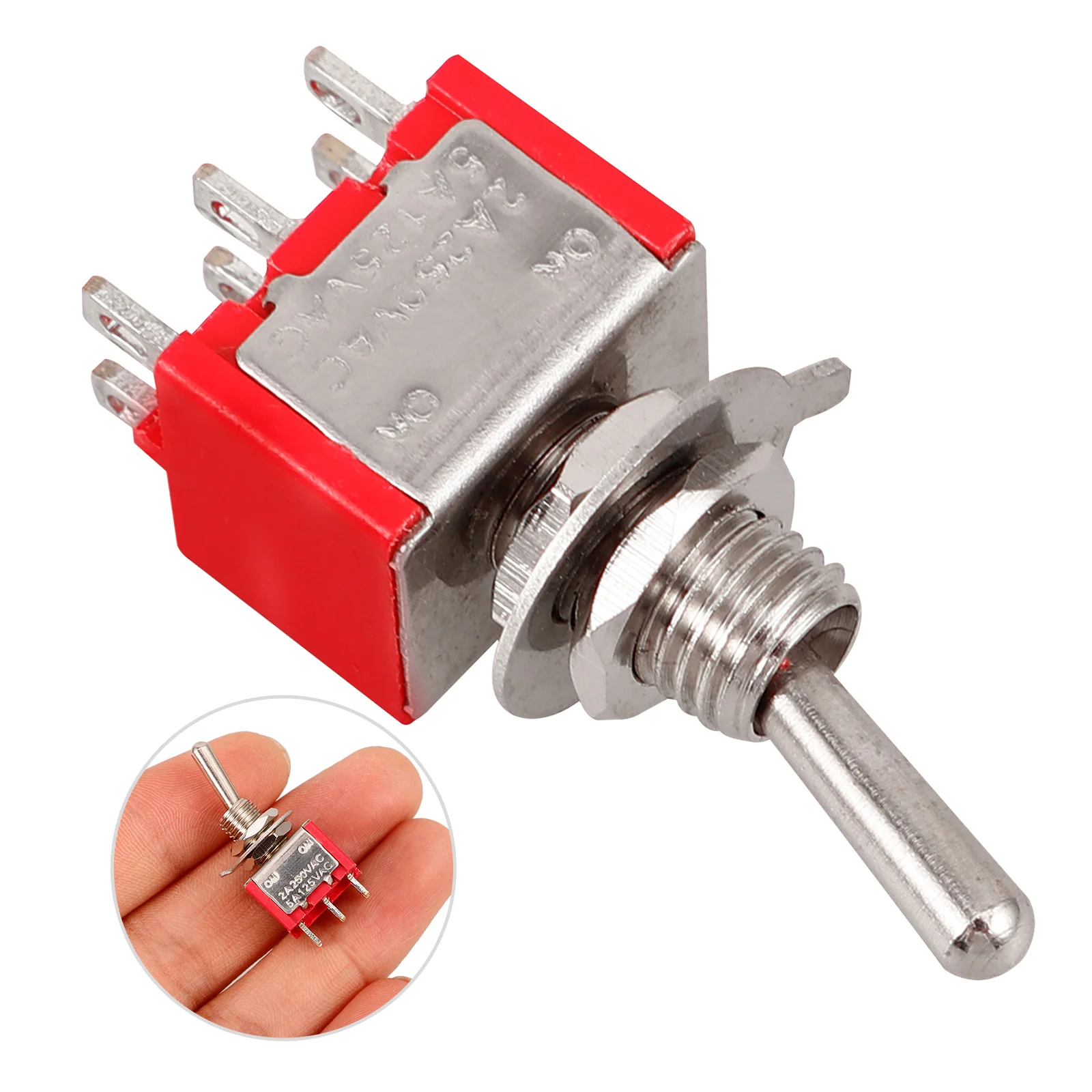 

Car Toggle Switch Electronic Device Toggle Switch Vehicle Rocker Toggle Switch(6 Pin And 2 Position Type)