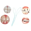 100Pcs Dental Floss Threader Dental Traction Line Oral For Crown Brace Bridge Implant Hoop Threading Braces Steel Traction 5