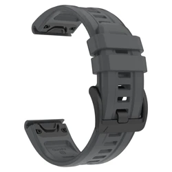 Premium Silicone QuickFit Watch Band Strap for Fenix Watches - 22/26mm, Sleek and Durable Design (D - Dark Grey)