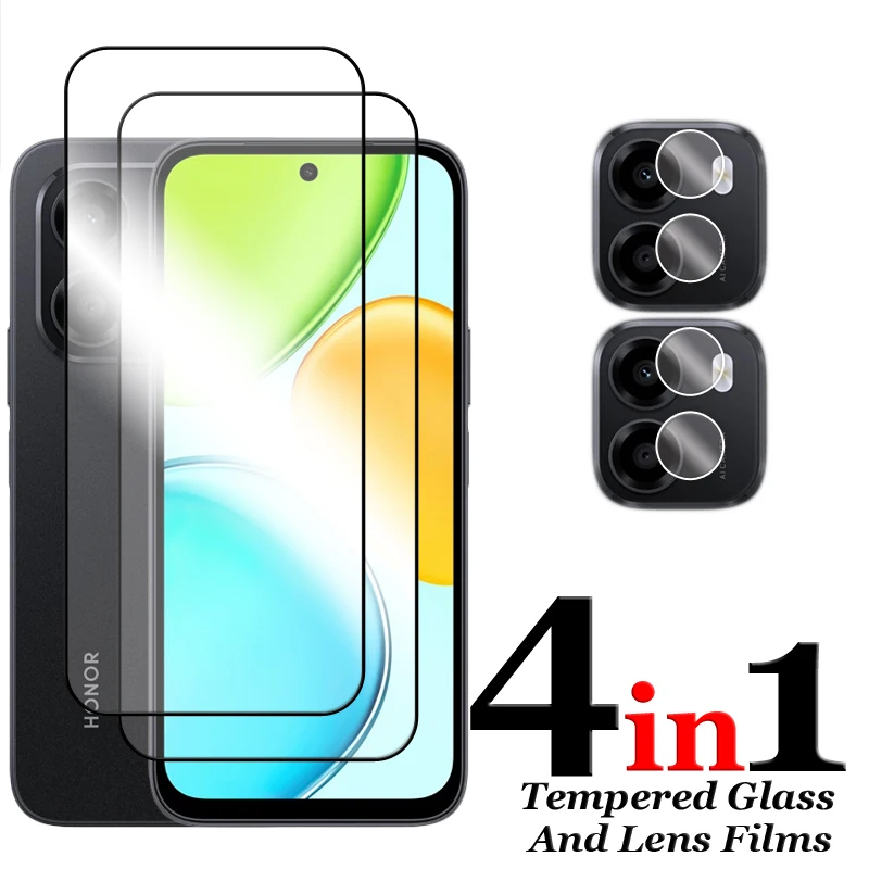 Full Cover Tempered Glass Screen Protector with Lens Film