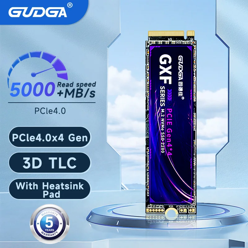 Gudga Nvme M2 4.0 Ssd 512Gb 1Tb Ssd M2 2280 Pcie 4.0 Ssd Nmve Gen4 Disco Interno A Stato Solido Da 4000 Mb/S Per Desktop Per Ps5